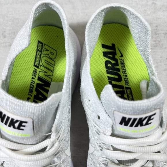 Nike Free RN Flyknit Running Shoes - Men's Size 10 - Pure Platinum - Picture 8 of 10